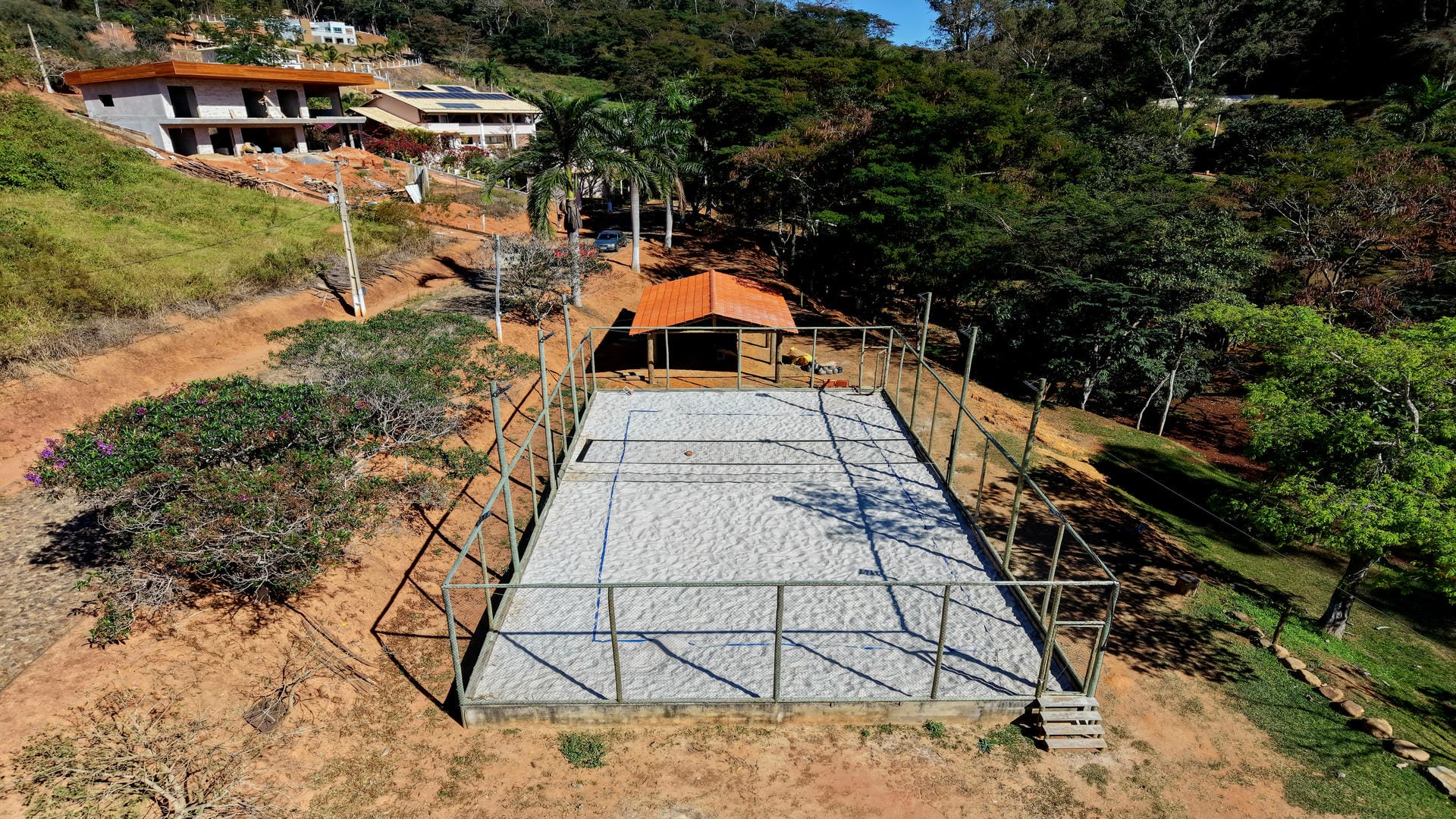 Vista aérea do condomínio